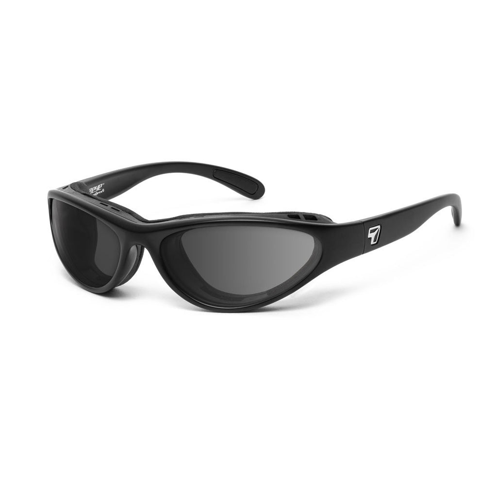 7eye Viento in Matte Black Frame and Grey Lens profile view