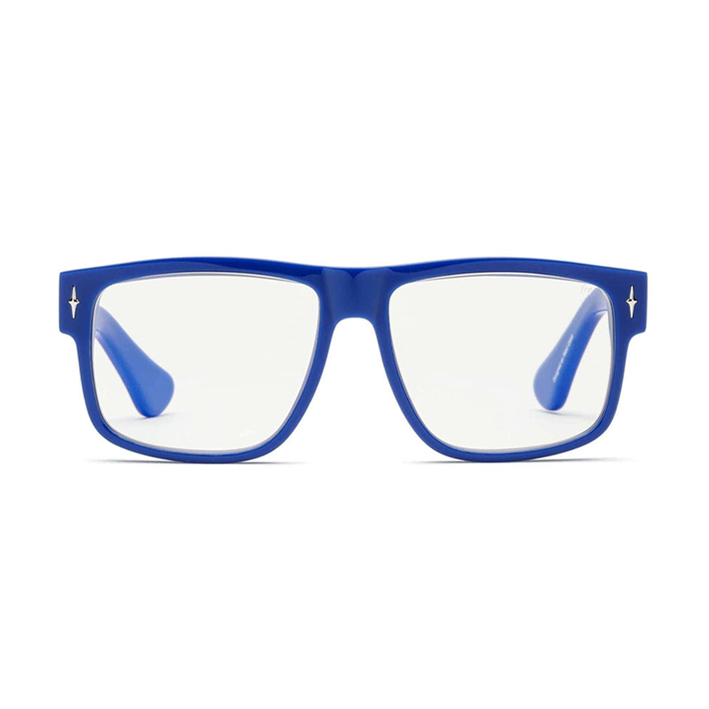 Caddis Reading Glasses Mr Cartoon frame in Gloss Colbalt Blue front view