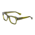 Caddis Reading Glasses Muzzy frame in Heritage Green angled view