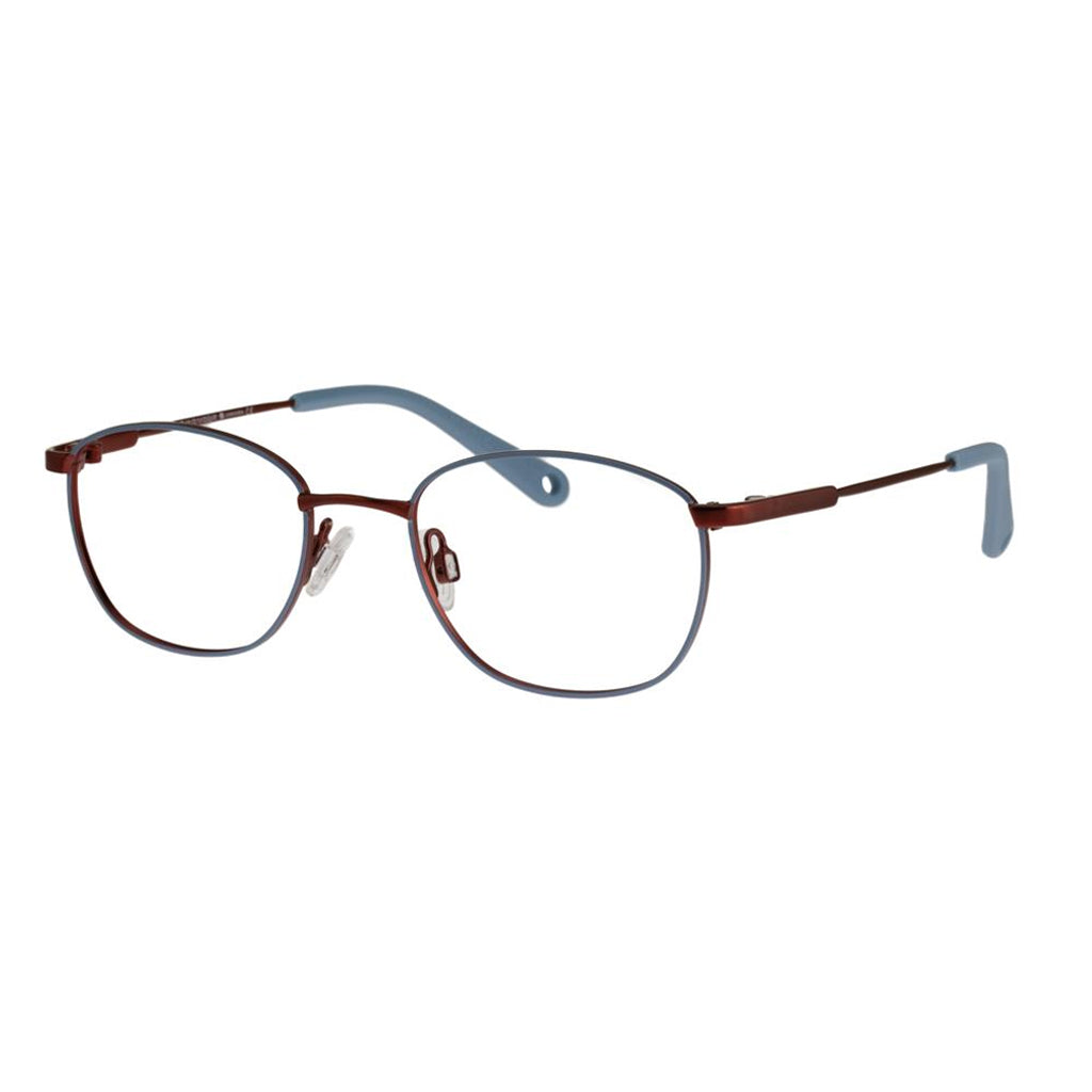Indii Kids Eyewear IN10 frame in Light Brown/Blue quarter view