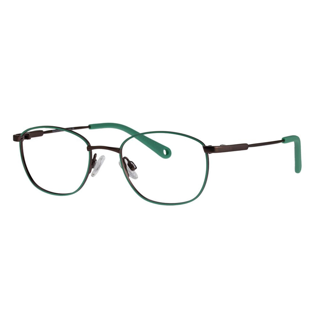 Indii Kids Eyewear IN10 frame in Mint/Bronze quarter view