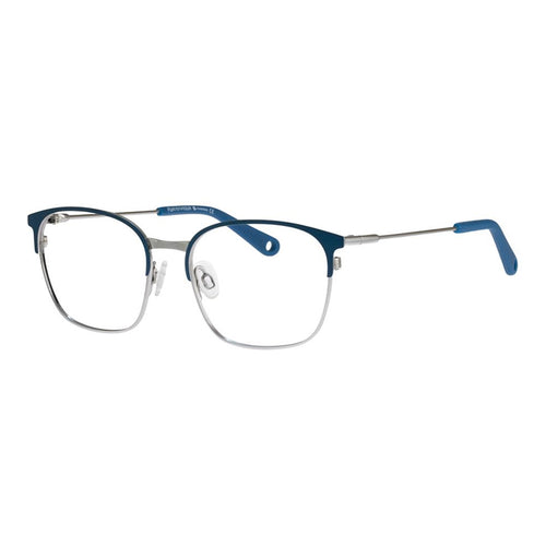 Indii Kids Eyewear IN11 frame in Blue/Gunmetal quarter view