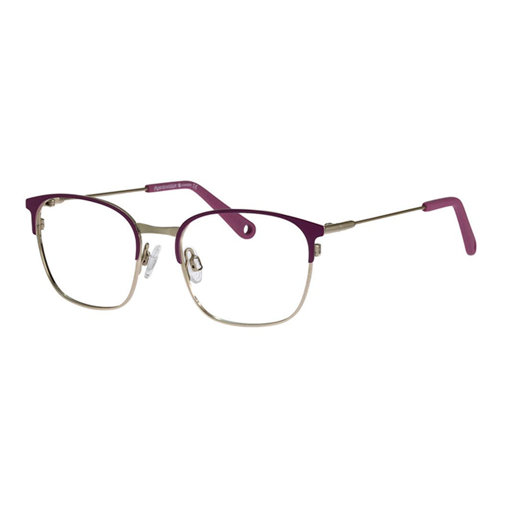 Indii Kids Eyewear IN11 frame in Fuchsia/Gold quarter view