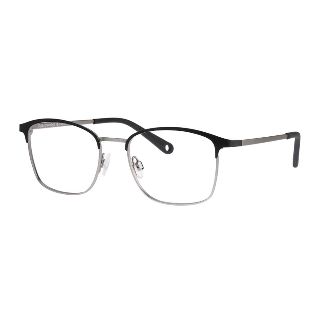 Indii Kids Eyewear IN12 frame in Black/Matte Gunmetal quarter view