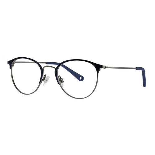 Indii Kids Eyewear IN17 frame in Blue/Gunmetal quarter view