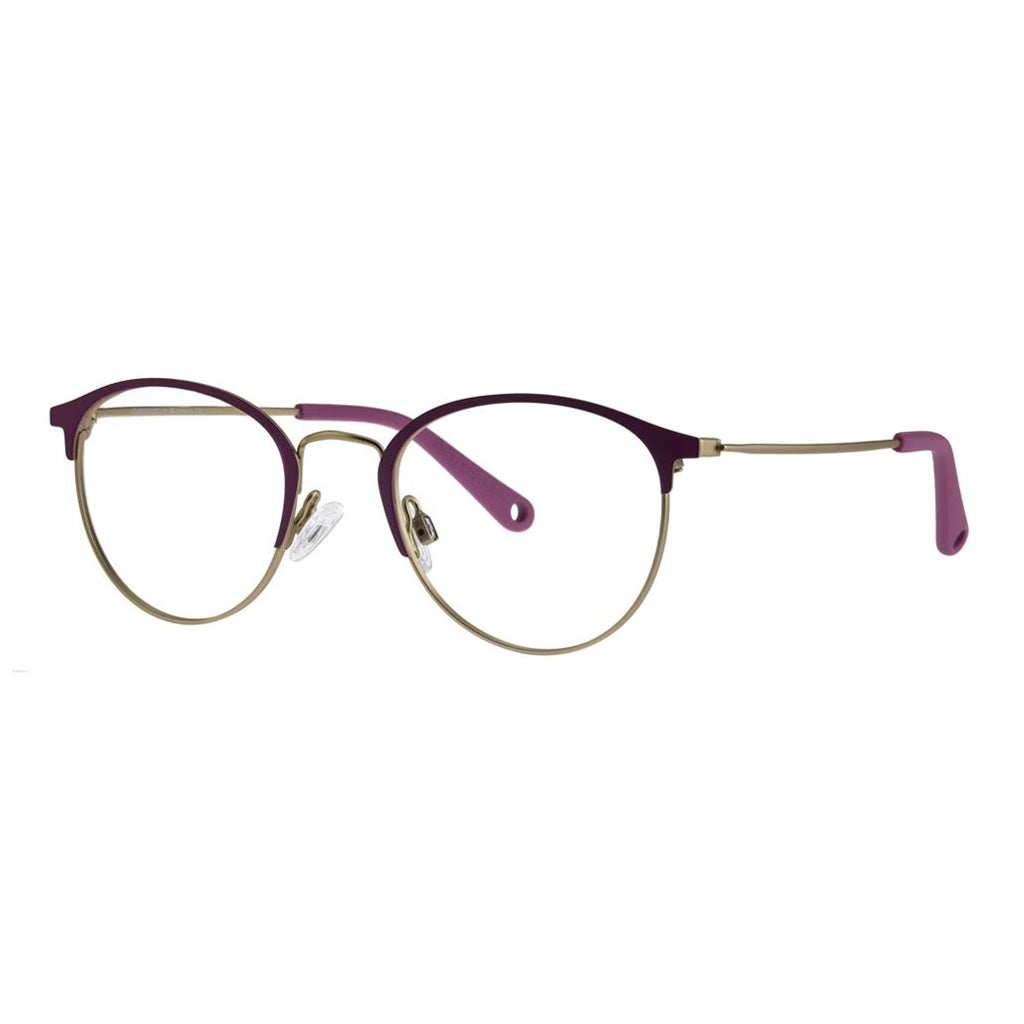 Indii Kids Eyewear IN17 frame in Fuchsia/Gold quarter view