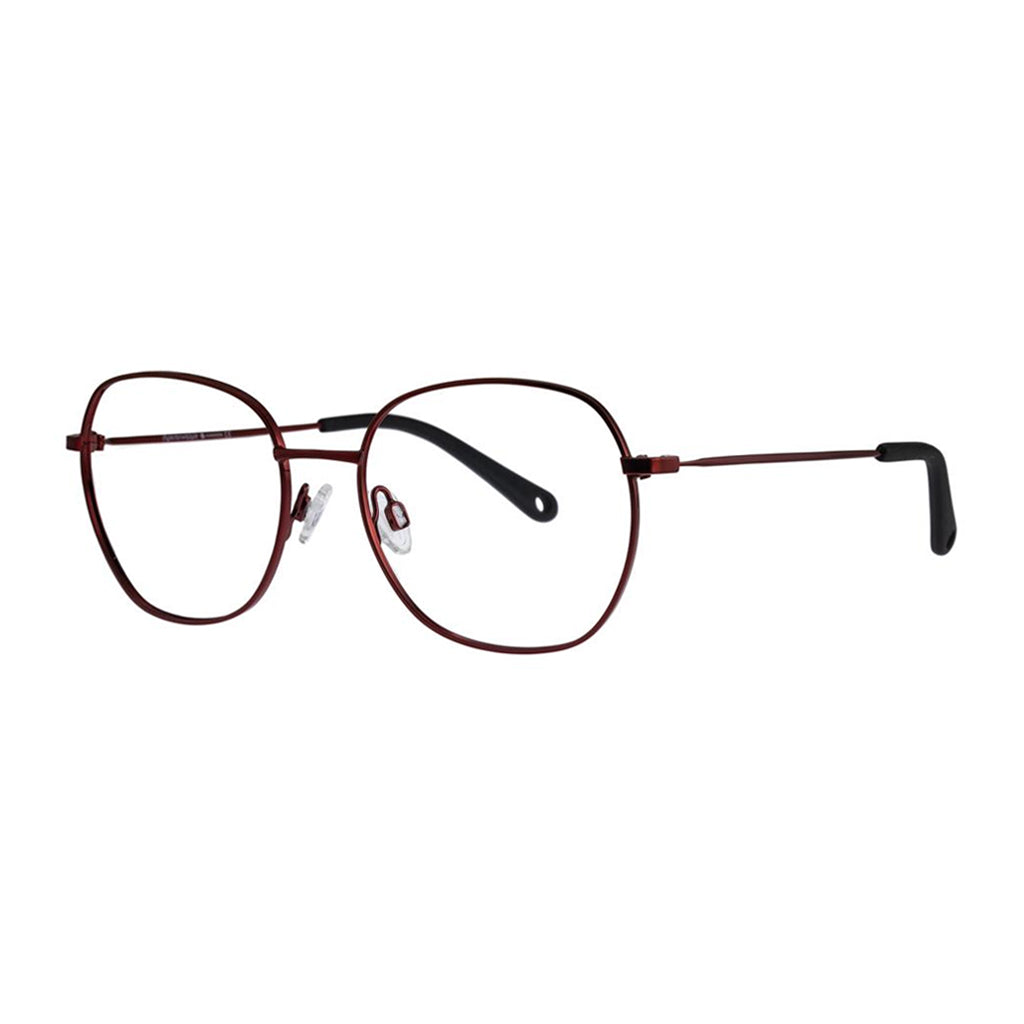 Indii Kids Eyewear IN19 frame in Dark Red quarter view