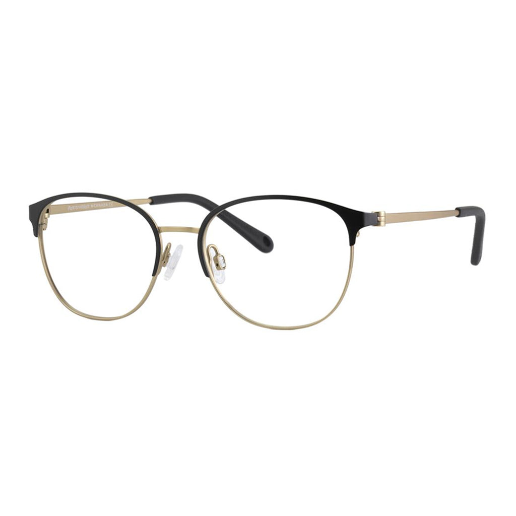 Indii Kids Eyewear IN21 frame in Black/Gold quarter view