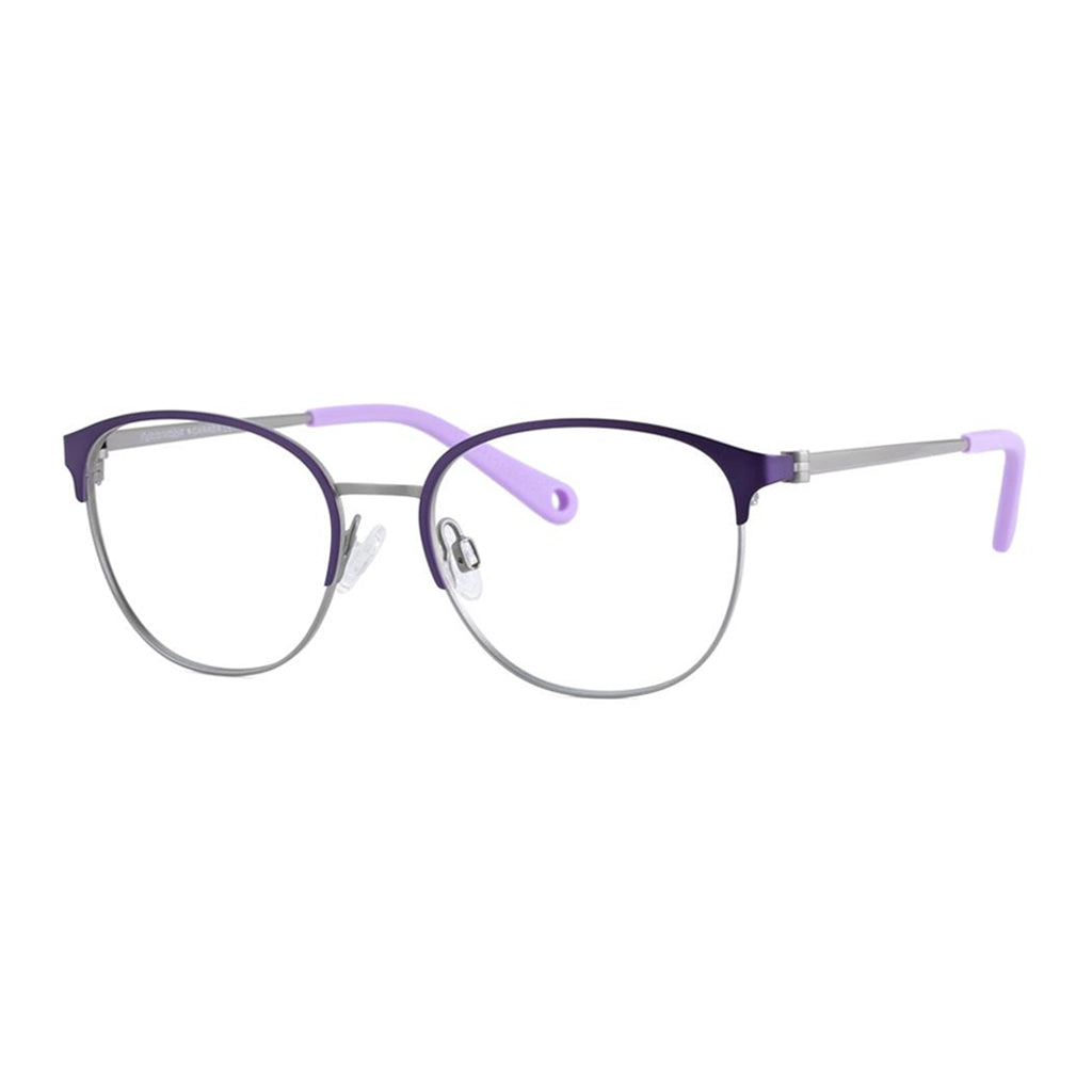 Indii Kids Eyewear IN21 frame in Violet/Gunmetal quarter view