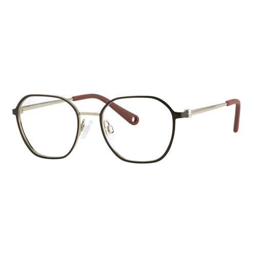 Indii Kids Eyewear IN23 frame in Chocolate/Gunmetal quarter view
