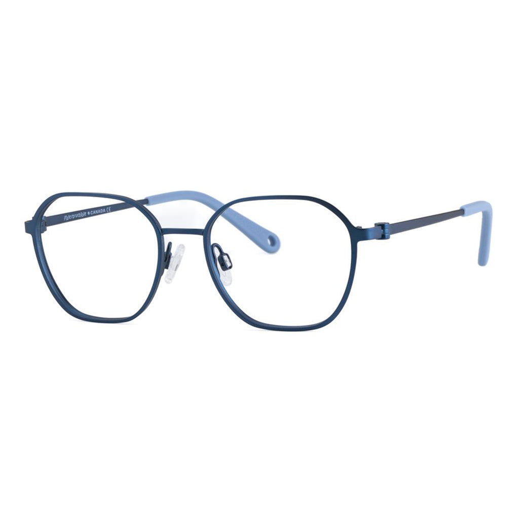 Indii Kids Eyewear IN23 frame in Metallic Blue quarter view