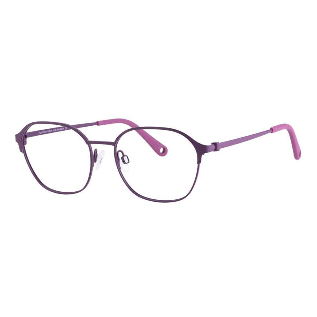 Indii Kids Eyewear IN24 frame in Dark Rose quarter view
