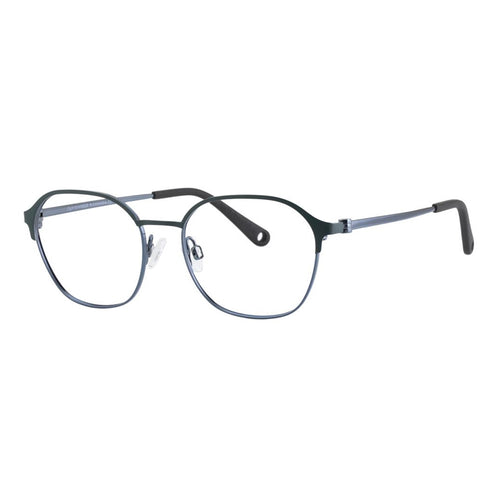 Indii Kids Eyewear IN24 frame in Green/Blue quarter view