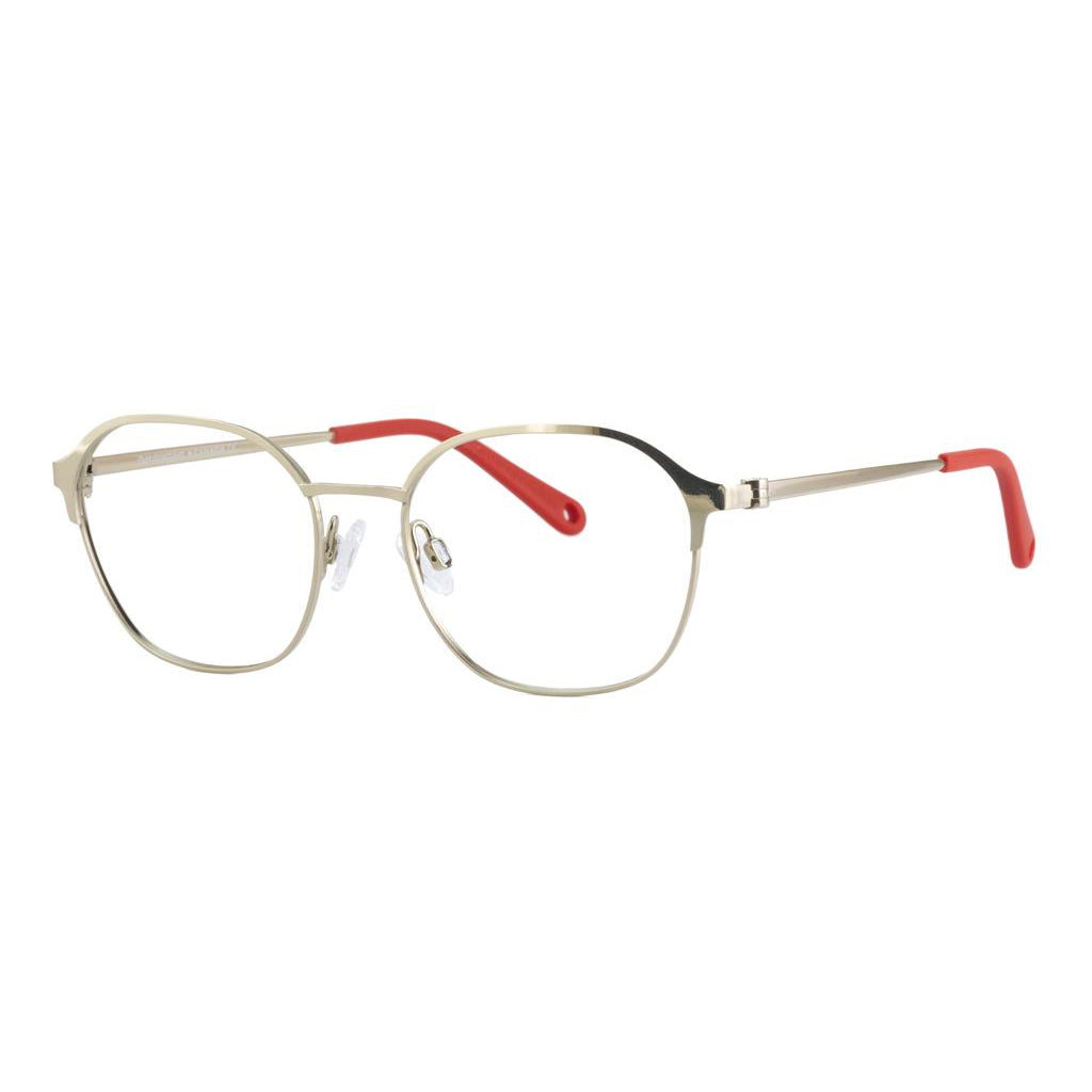 Indii Kids Eyewear IN24 frame in Shiny Gold quarter view