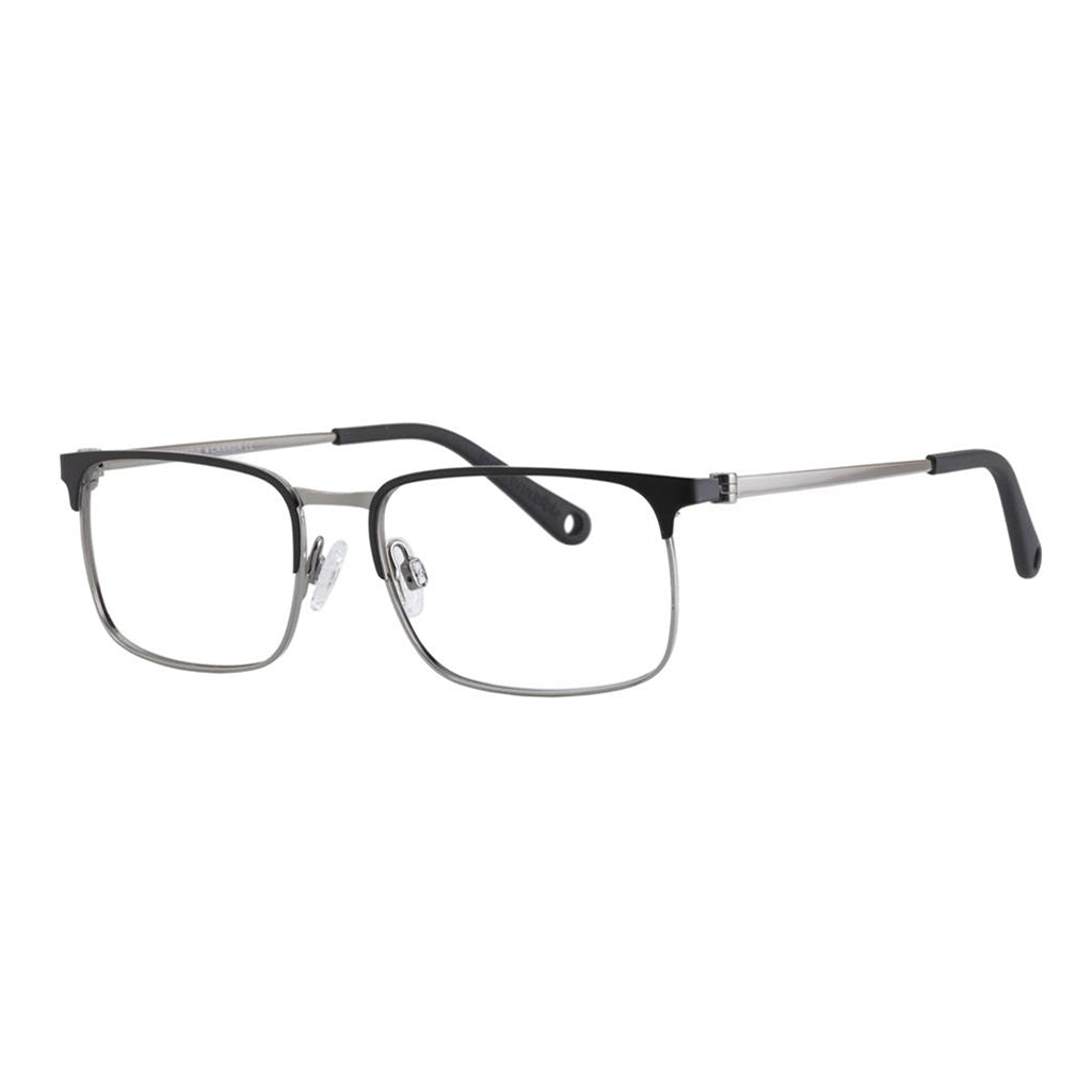 Indii Kids Eyewear IN25 frame in Black/Gunmetal quarter view