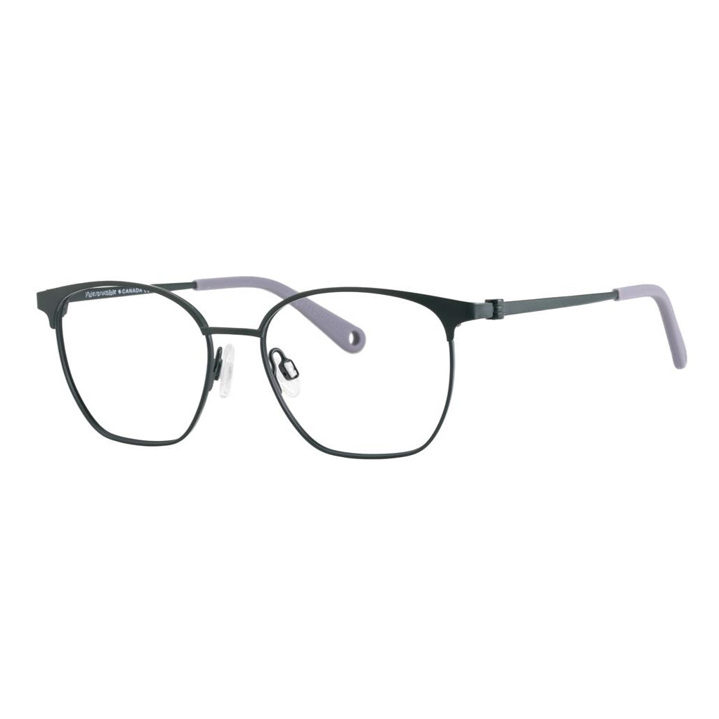 Indii Kids Eyewear IN26 frame in Dark Green quarter view