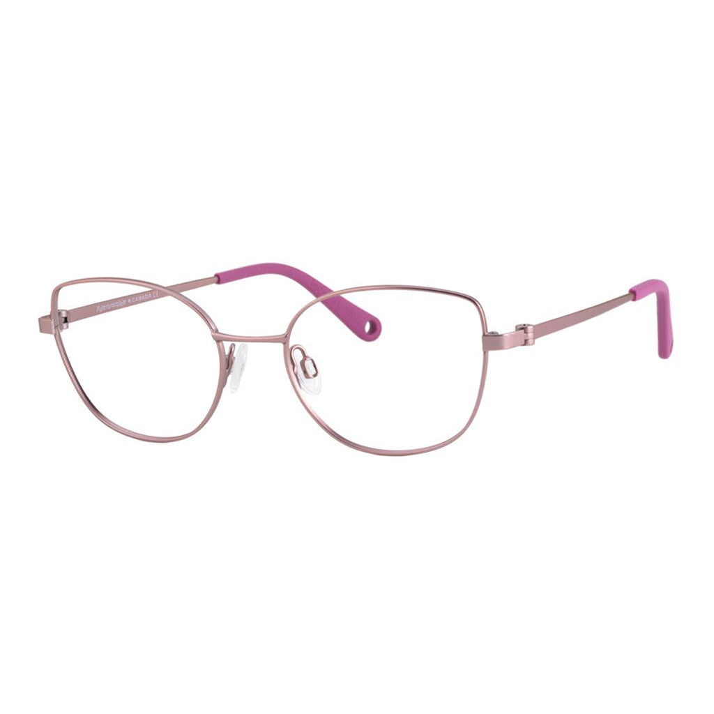 Indii Kids Eyewear IN28 frame in Pink Sand quarter view