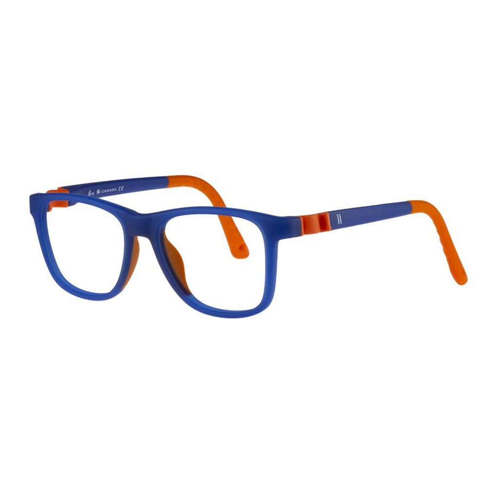 Indii Kids Eyewear IN31 frame in Navy/Orange quarter view