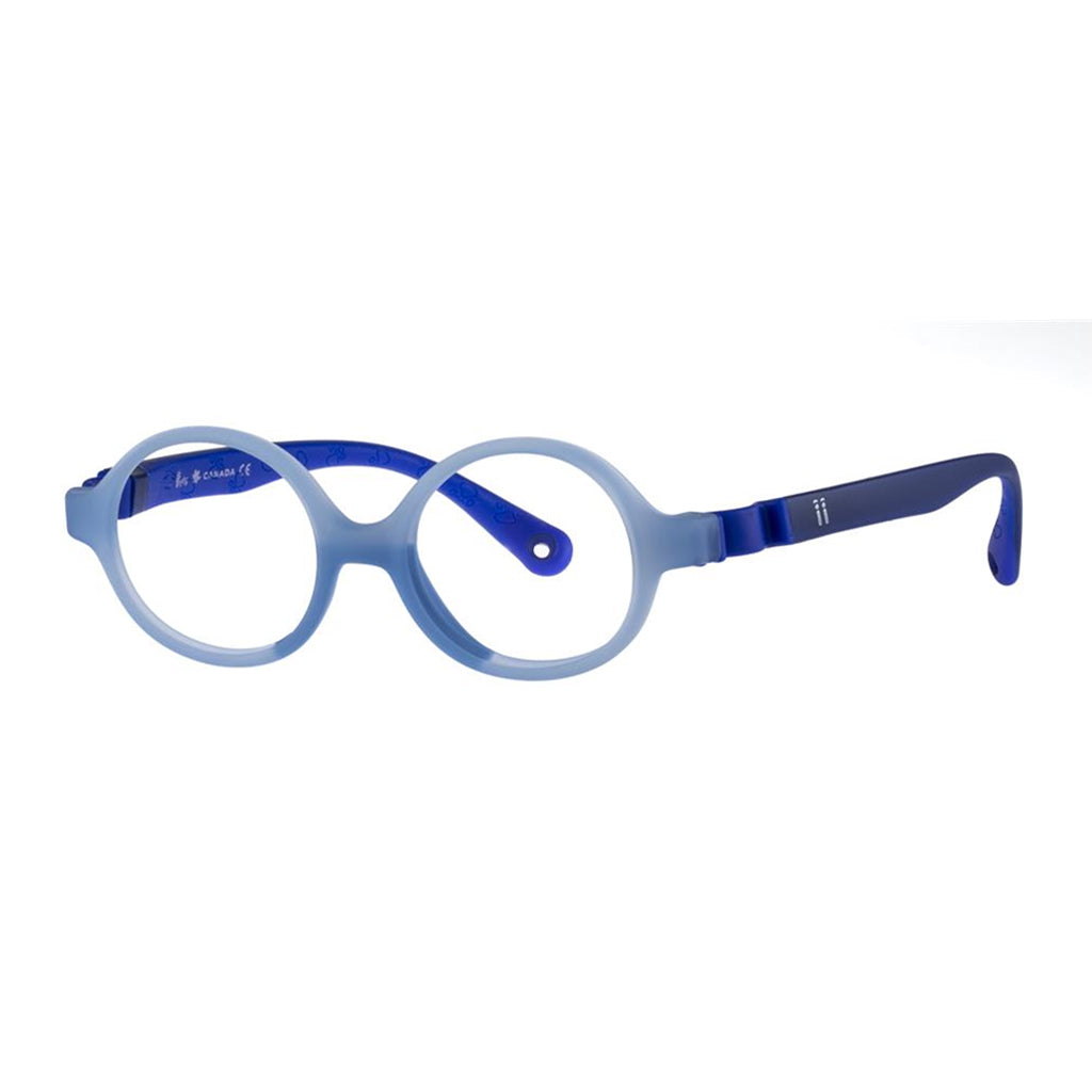 Indii Kids Eyewear IN33 frame in Crystal Light Blue quarter view