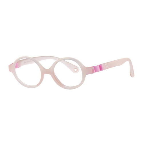 Indii Kids Eyewear IN33 frame in Crystal Light Pink quarter view