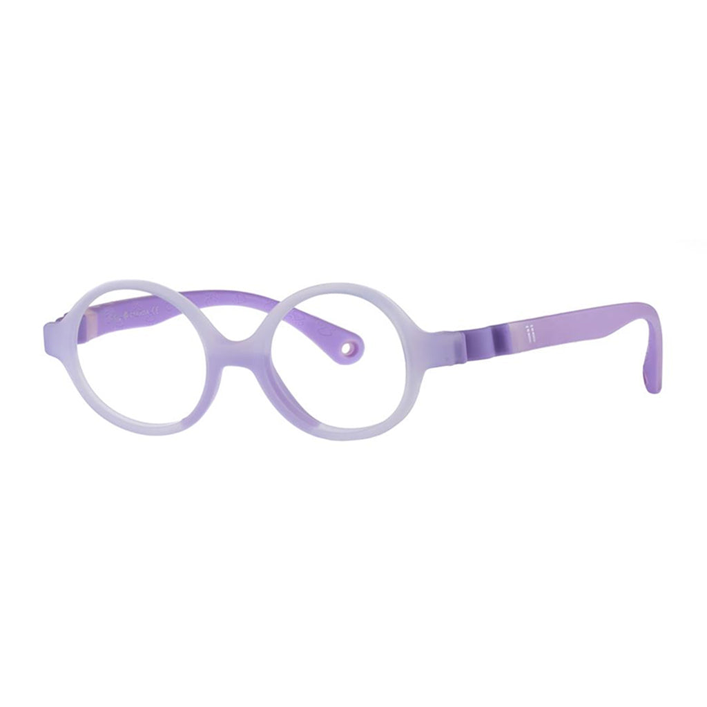 Indii Kids Eyewear IN33 frame in Crystal Light Purple quarter view