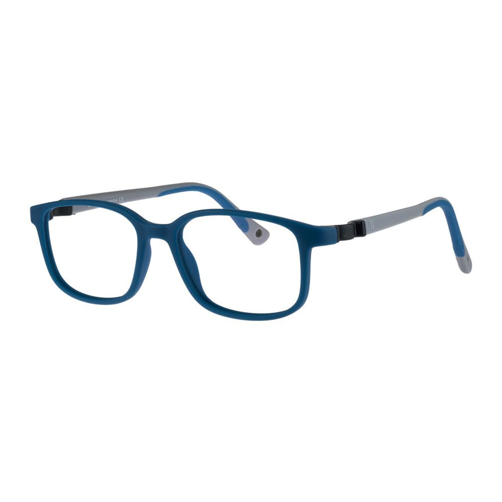 Indii Kids Eyewear IN46 frame in Dark Blue/Grey quarter view