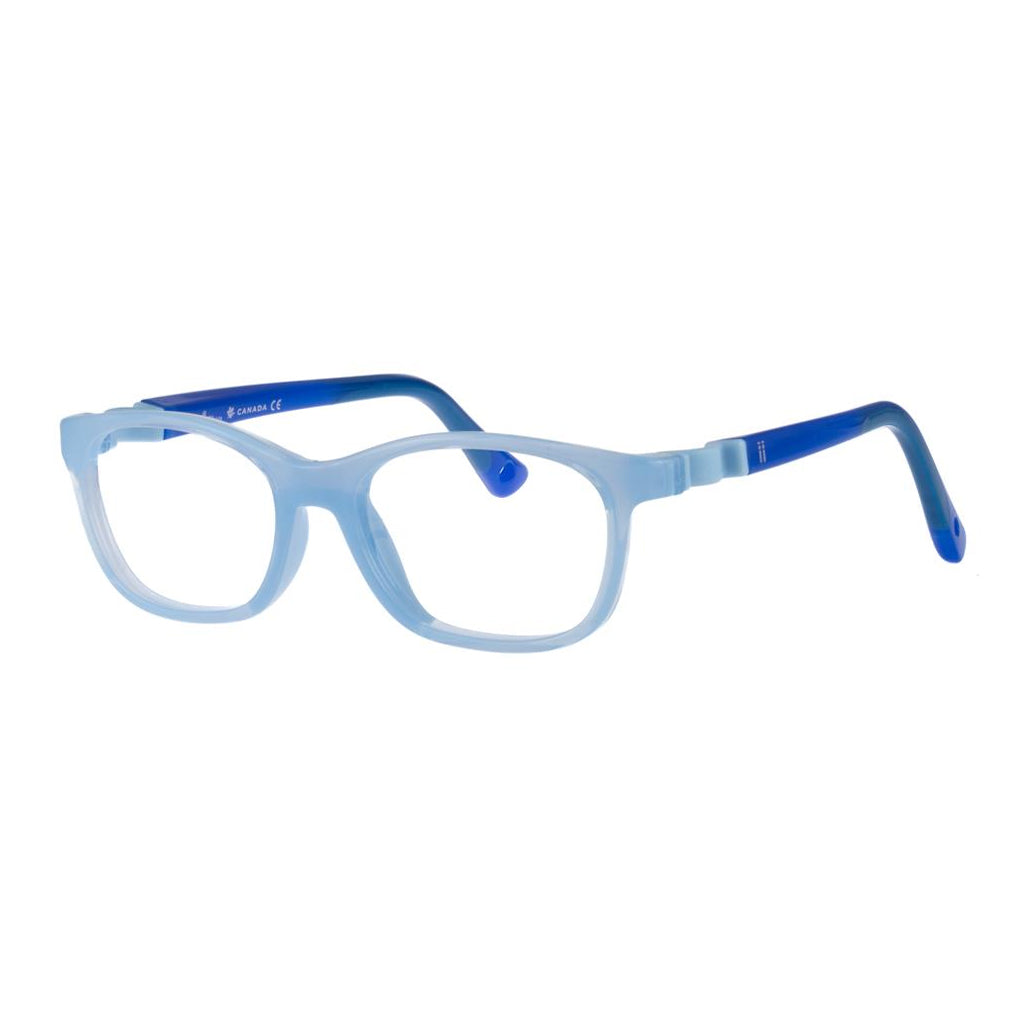 Indii Kids Eyewear IN47 frame in Light Blue/Dark Blue quarter view