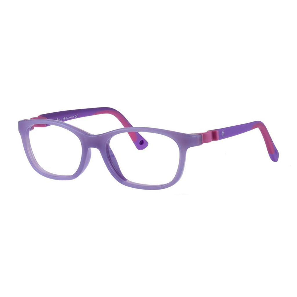 Indii Kids Eyewear IN47 frame in Light Purple/Dark Purple quarter view