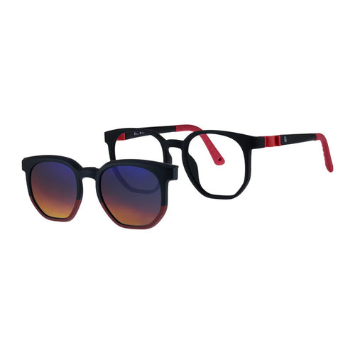 Indii Kids Eyewear IN50 solar clip kit in Black/Red