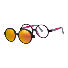 Load image into Gallery viewer, Indii Kids Eyewear IN53 solar clip kit in Black/Crystal Pink
