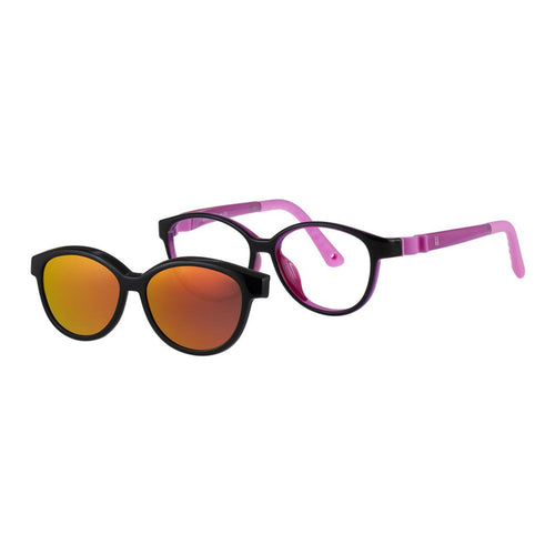 Indii Kids Eyewear IN55 solar clip kit in Black/Purple/Pink
