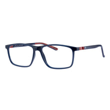 Load image into Gallery viewer, Indii Kids Eyewear IN58 frame in Dark Blue/Red quarter view
