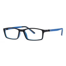 Load image into Gallery viewer, Indii Kids Eyewear IN60 frame in Black/Blue quarter view
