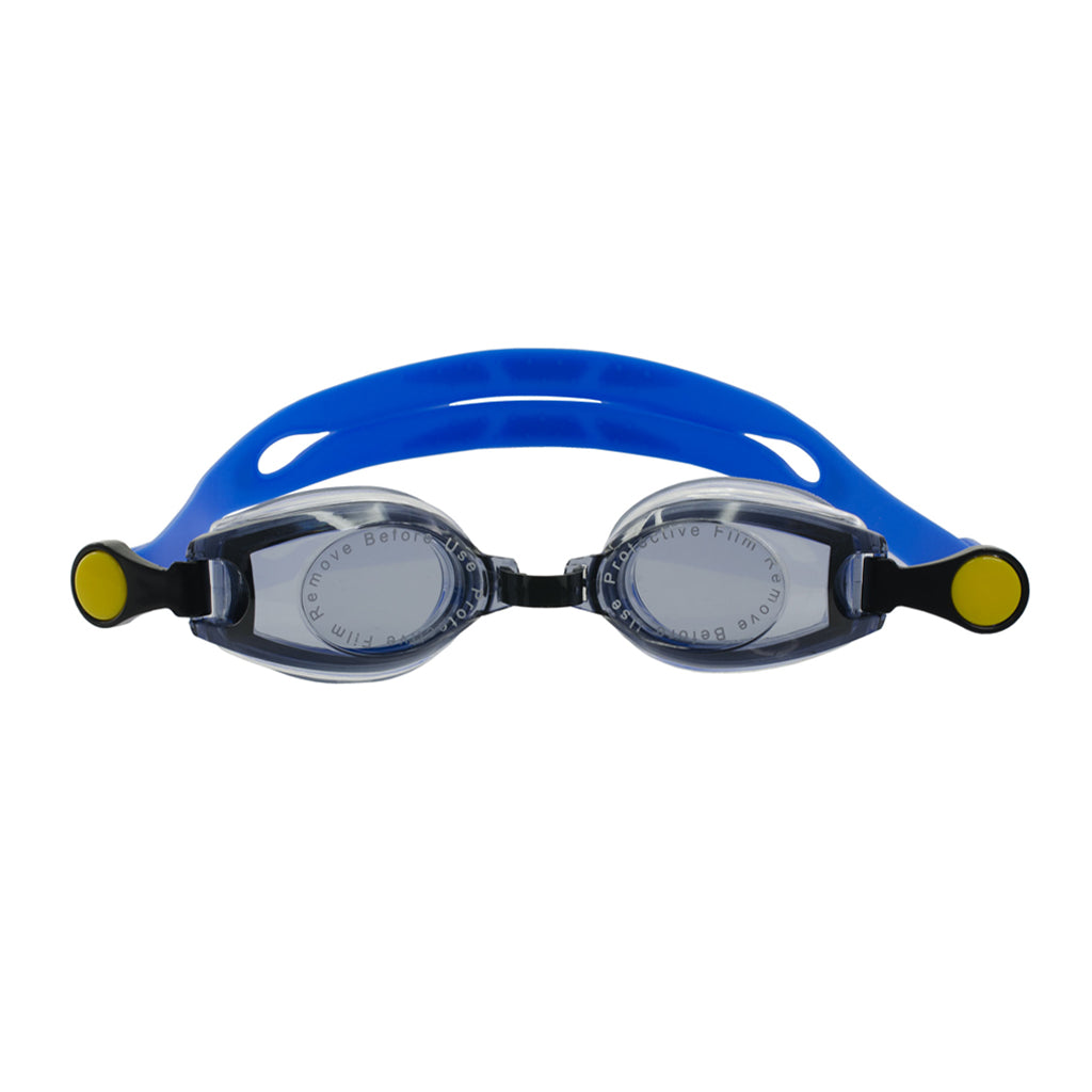 Kleargo Junior Swimming Goggle (Non-Prescription) with Blue strap front view