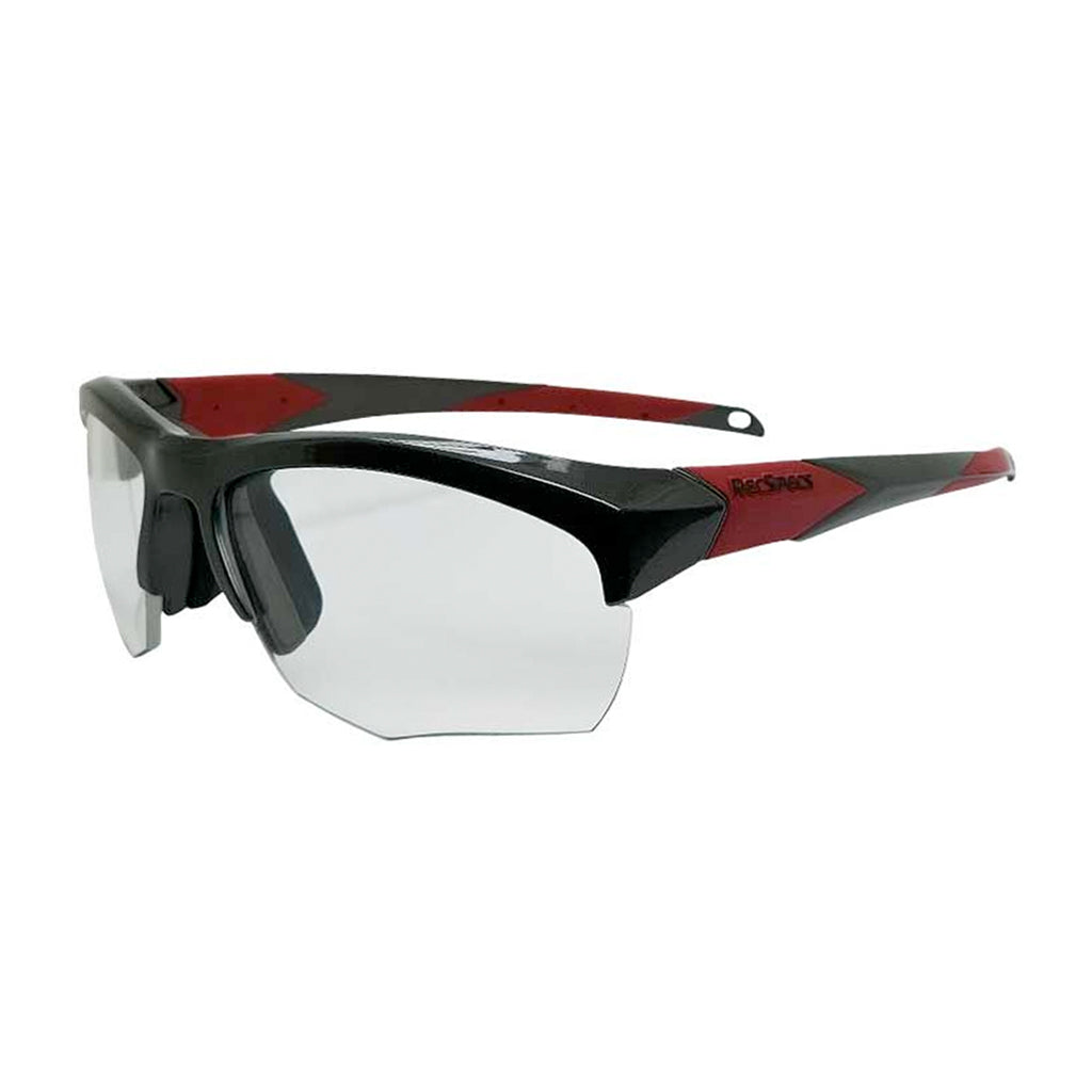 Liberty Sport Rec Specs Impact frame in Shiny Gunmetal Red angled view