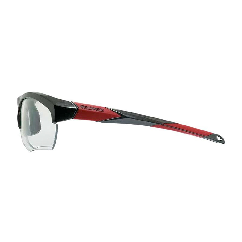 Liberty Sport Rec Specs Impact frame in Shiny Gunmetal Red side view