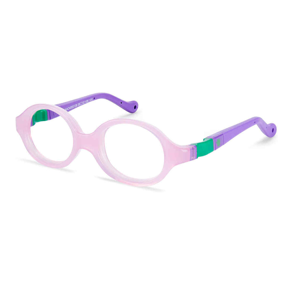 Nano Baby Bunny frame in Lilac Green Purple angled view