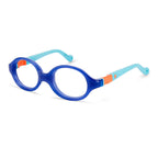 Nano Baby Bunny frame in Navy Orange Blue angled view