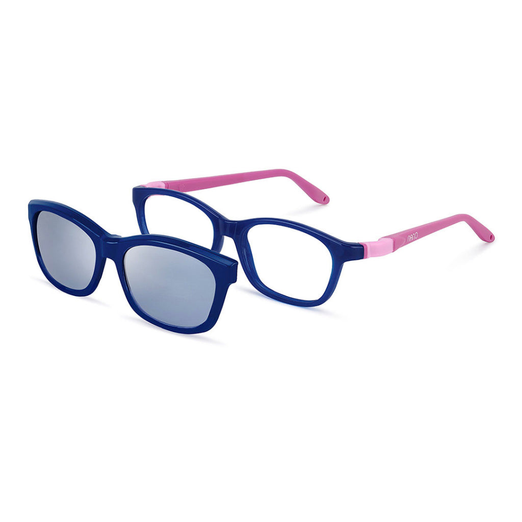 Nano Bind 3.0 Solar Clip in Navy Matte Pink angled view
