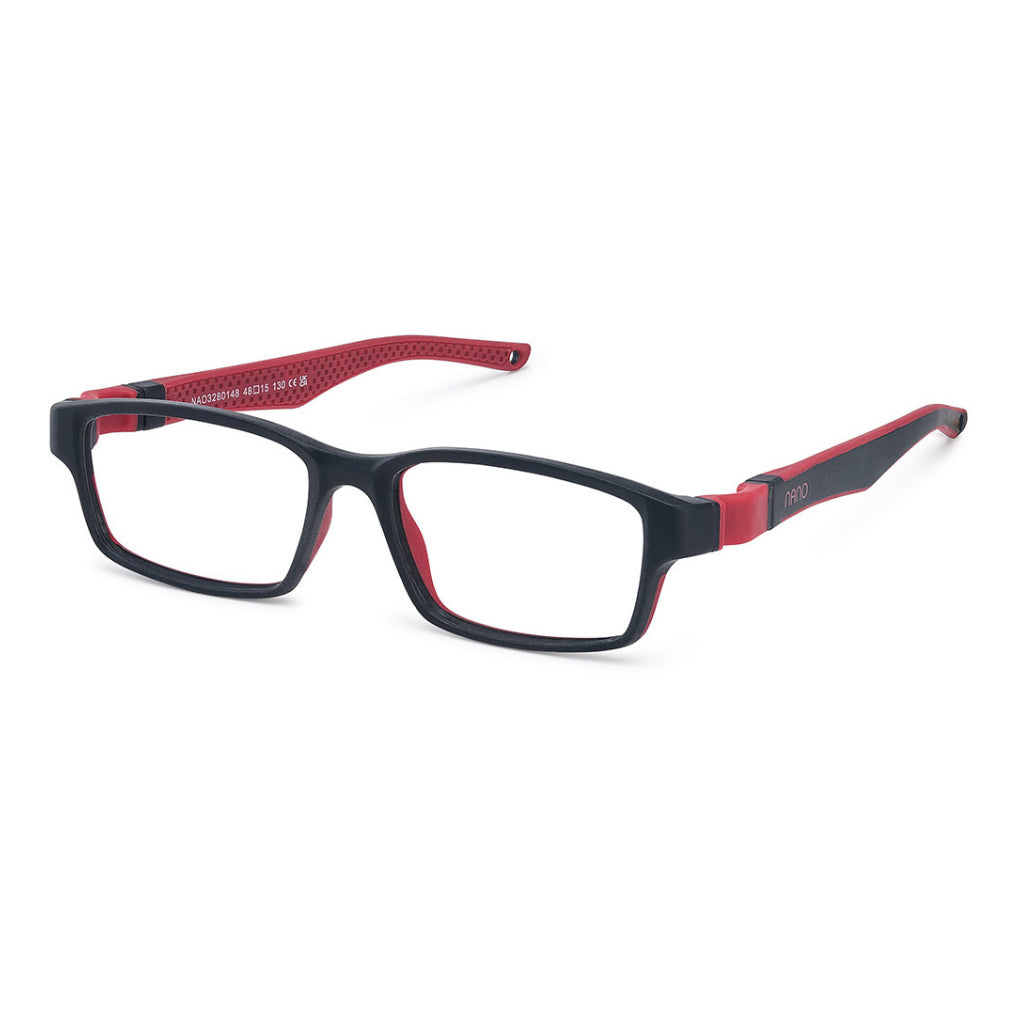 NanoVista Bolt frame in Black Red angled view