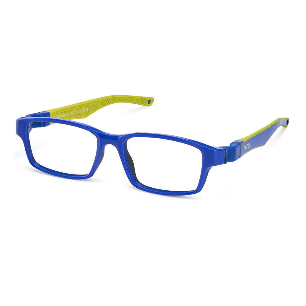 NanoVista Bolt frame in Blue Navy Yellow angled view