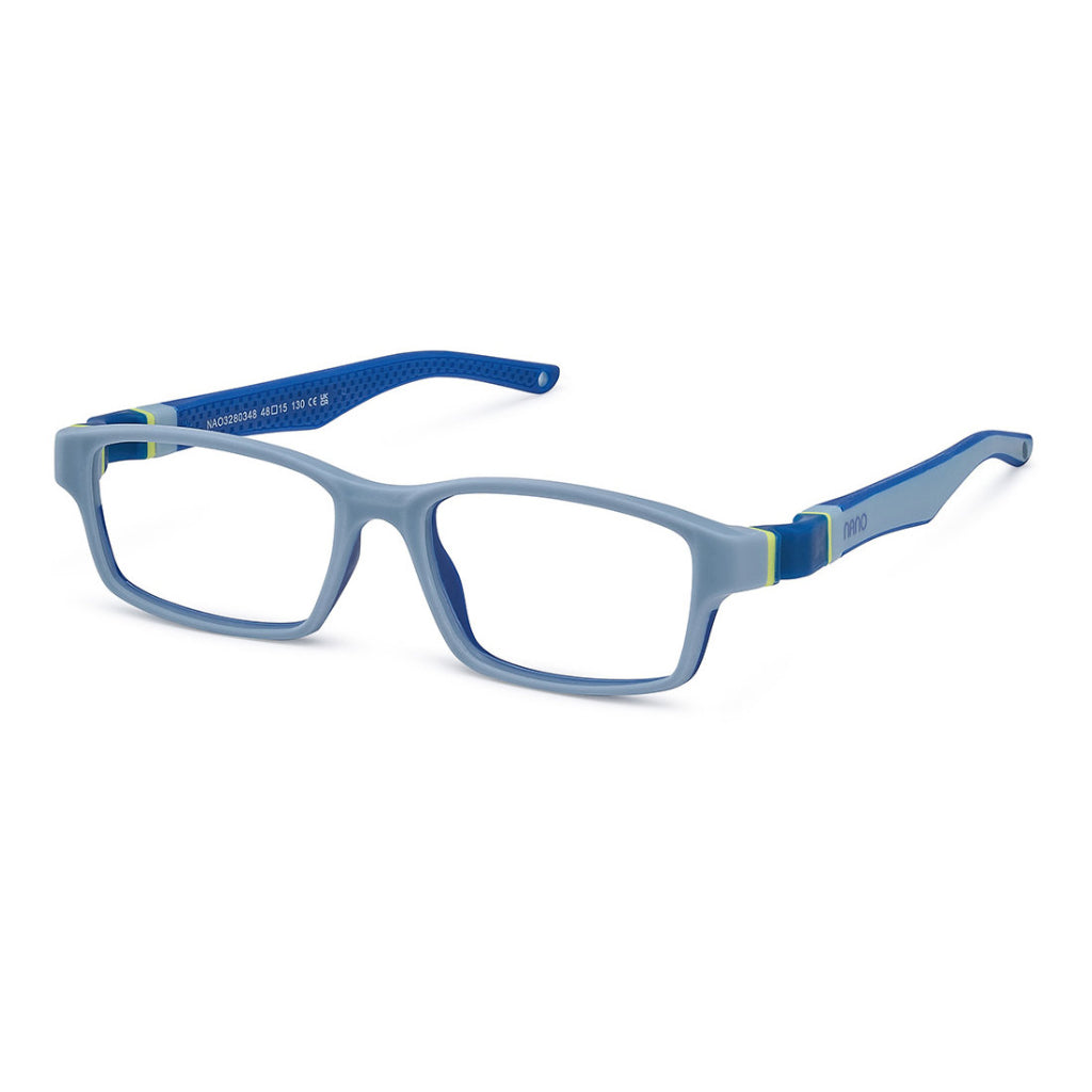 NanoVista Bolt frame in Grey Blue Yellow angled view