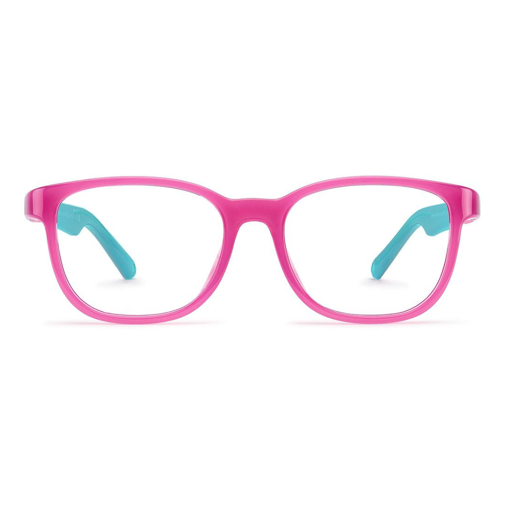 NanoVista Byte frame in Crystal Pink Turquoise front view