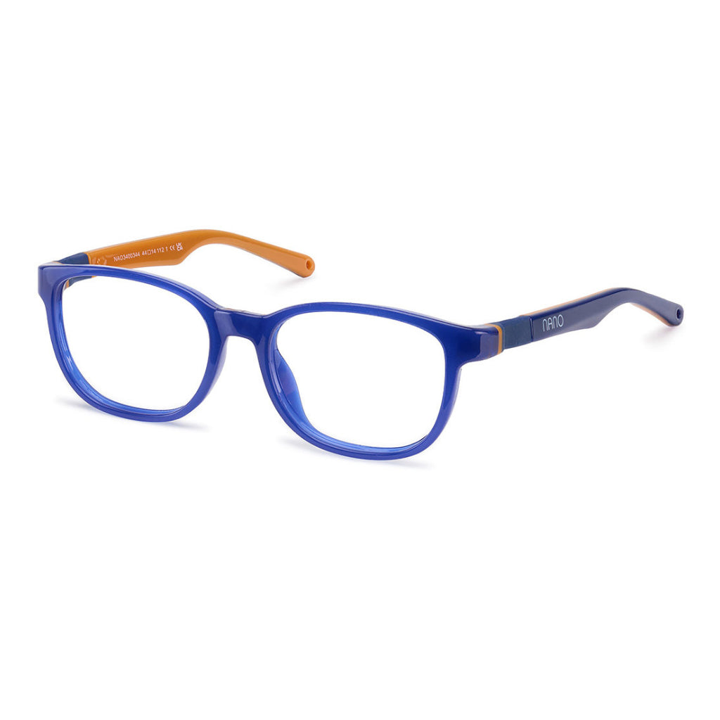 NanoVista Byte frame in Navy Orange angled view