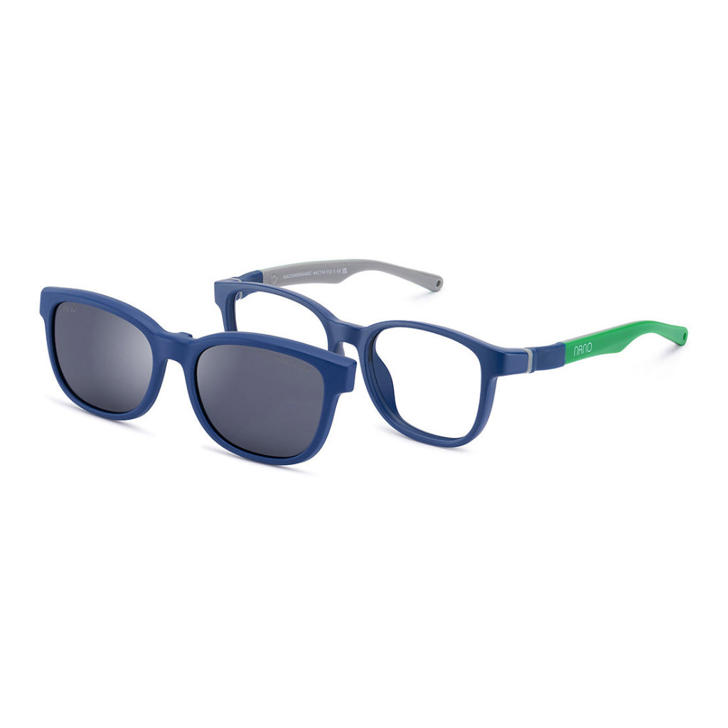 Nano Byte Solar Clip in Matte Navy Green angled view