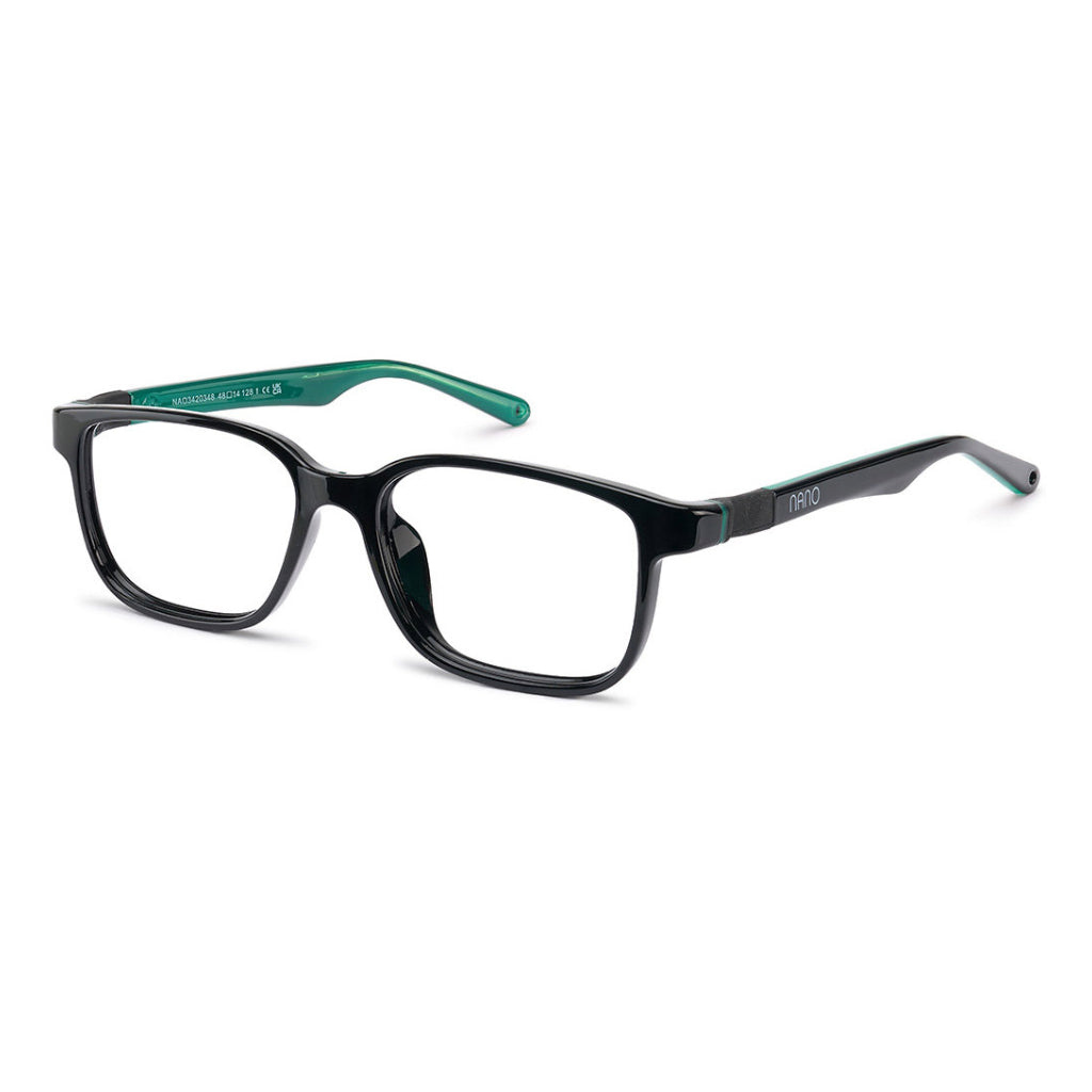 NanoVista Loot frame in Black Green angled view