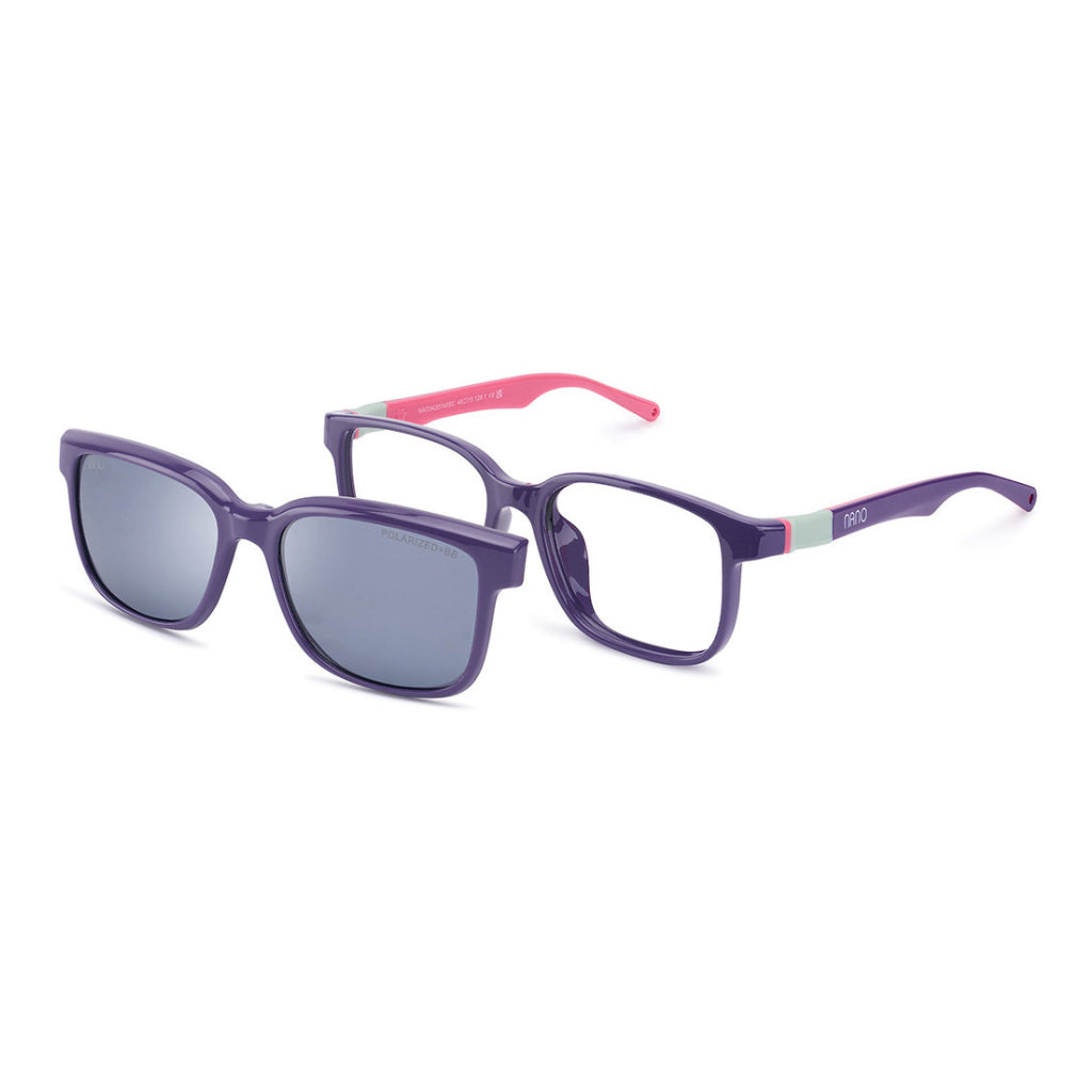 Nano Loot Solar Clip in Violet Pink angled view