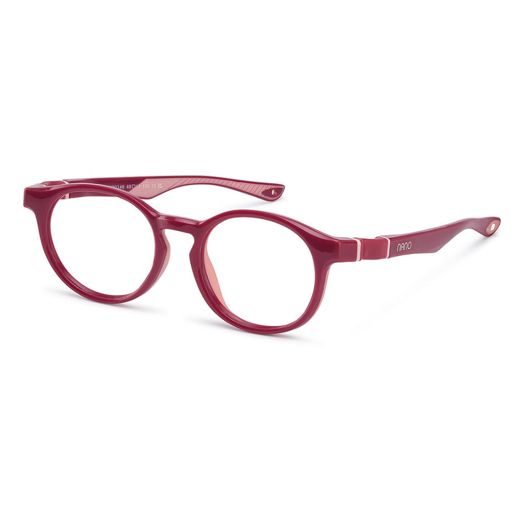 NanoVista Pulse frame in Garnet Pink angled view