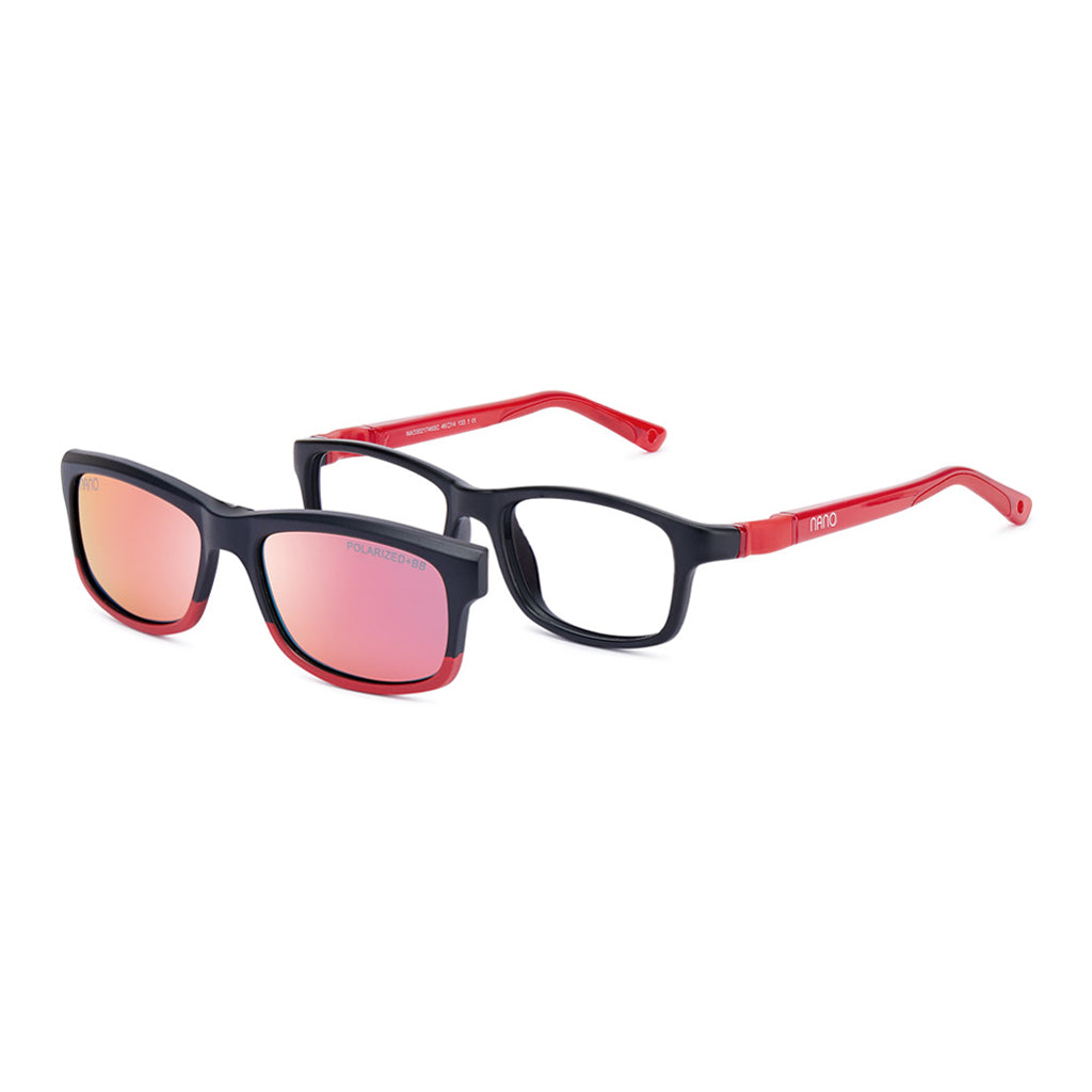 Nano Solar Clip Crew 3.0 in Matte Black Red