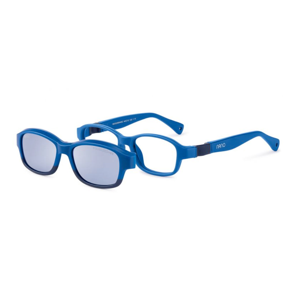Nano Solar Clip Twitch 3 Matte Blue Navy angled view